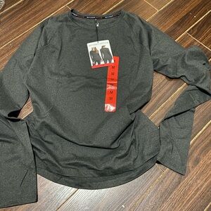 Spyder Active Top Women's Long Sleeve Zipper Pocket Stretch Thumb Holes M Black